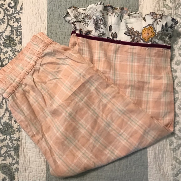 Anthropologie Floreat Patchwork Sleep Pants size L - Picture 2 of 3